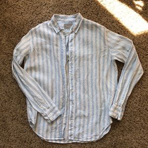 Everlane collared linen long sleeve